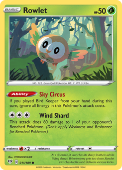 Pokemon Darkness Ablaze Rowlet - 11