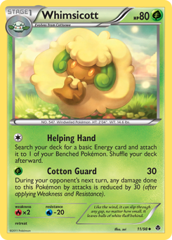 Pokemon Emerging Powers Whimsicott - 11
