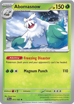 Pokemon Paldea Evolved Abomasnow - 11
