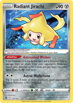 Pokemon Silver Tempest Radiant Jirachi - 120