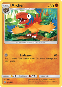 Pokemon Unified Minds Archen - 120