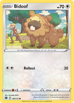 Pokemon Brilliant Stars Bidoof - 120