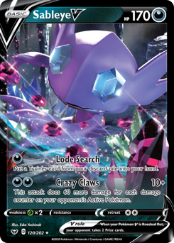 Pokemon Sword & Shield Sableye V - 120
