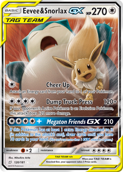 Pokemon Team Up Eevee & Snorlax-GX - 120