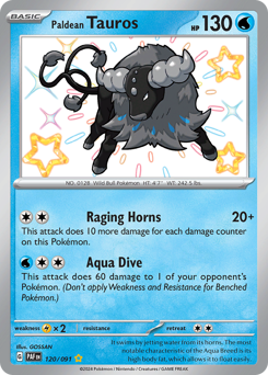 Pokemon Paldean Fates Paldean Tauros - 120