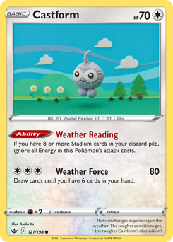 Pokemon Chilling Reign Castform - 121