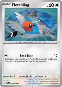 Pokemon Stellar Crown Fletchling - 121
