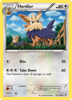 Pokemon Boundaries Crossed Herdier - 121