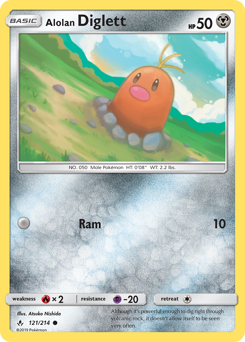 Pokemon Unbroken Bonds Alolan Diglett - 121