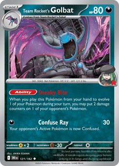 Pokemon Destined Rivals Team Rocket's Golbat - 121