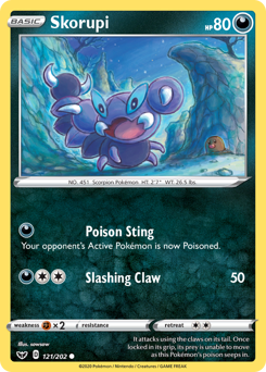 Pokemon Sword & Shield Skorupi - 121