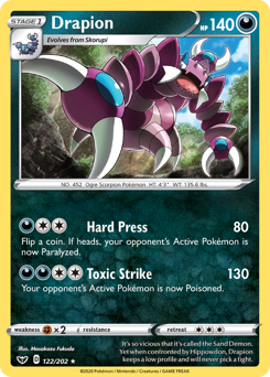 Pokemon Sword & Shield Drapion - 122