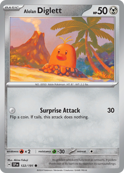 Pokemon Surging Sparks Alolan Diglett - 122