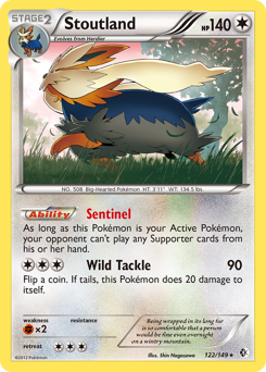 Pokemon Boundaries Crossed Stoutland - 122