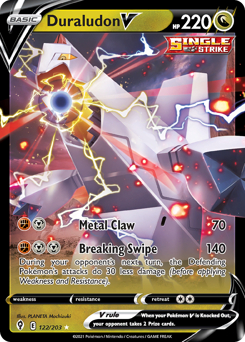 Pokemon Evolving Skies Duraludon V - 122