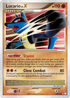 Pokemon Mysterious Treasures Lucario LV.X - 122