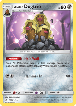 Pokemon Unbroken Bonds Alolan Dugtrio - 122
