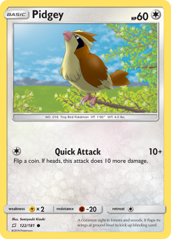 Pokemon Team Up Pidgey - 122