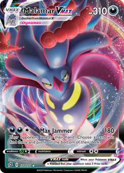 Pokemon Rebel Clash Malamar VMAX - 122