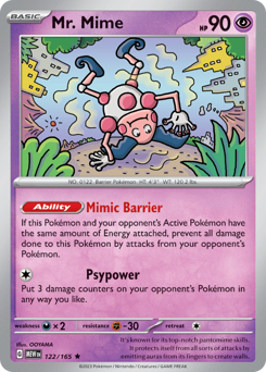 Pokemon 151 Mr. Mime - 122