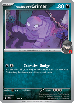 Pokemon Destined Rivals Team Rocket's Grimer - 123