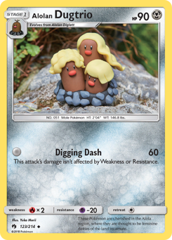 Pokemon Lost Thunder Alolan Dugtrio - 123