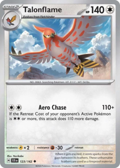 Pokemon Stellar Crown Talonflame - 123