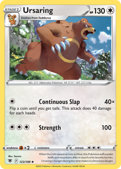 Pokemon Astral Radiance Ursaring - 123