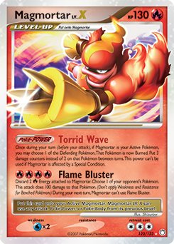 Pokemon Mysterious Treasures Magmortar LV.X - 123