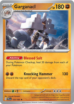 Pokemon Paldea Evolved Garganacl - 123