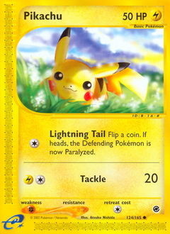 Pokemon Expedition Base Set Pikachu - 124