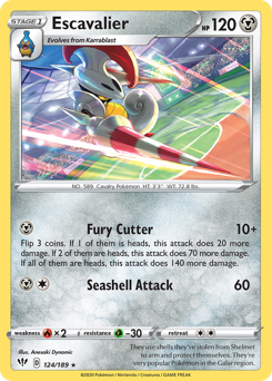Pokemon Darkness Ablaze Escavalier - 124