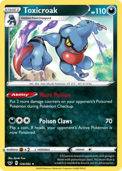 Pokemon Sword & Shield Toxicroak - 124