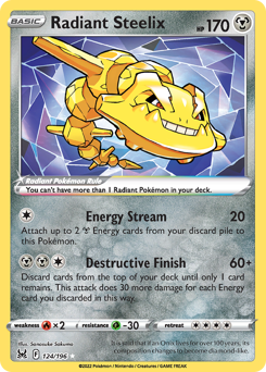 Pokemon Lost Origin Radiant Steelix - 124