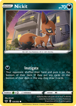 Pokemon Sword & Shield Nickit - 125