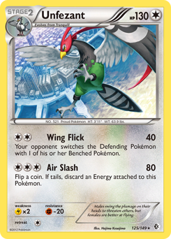 Pokemon Boundaries Crossed Unfezant - 125
