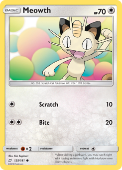 Pokemon Team Up Meowth - 125