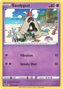 Pokemon Fusion Strike Sandygast - 125