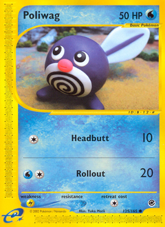Pokemon Expedition Base Set Poliwag - 125