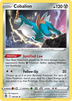 Pokemon Silver Tempest Cobalion - 126