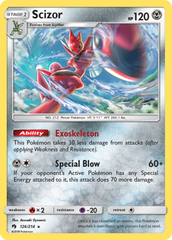 Pokemon Lost Thunder Scizor - 126
