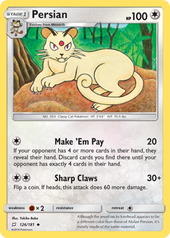 Pokemon Team Up Persian - 126