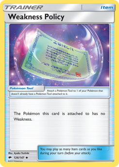 Pokemon Burning Shadows Weakness Policy - 126