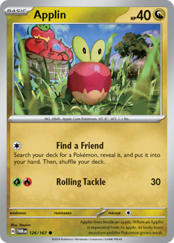 Pokemon Twilight Masquerade Applin - 126