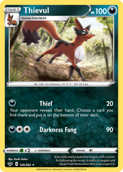 Pokemon Sword & Shield Thievul - 126