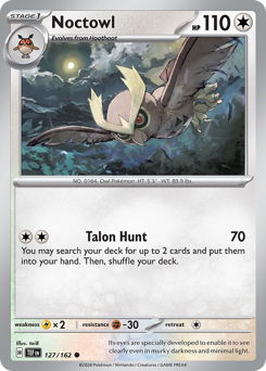Pokemon Temporal Forces Noctowl - 127
