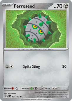 Pokemon Paradox Rift Ferroseed - 127