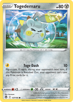 Pokemon Silver Tempest Togedemaru - 127