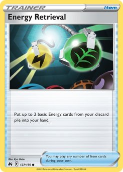 Pokemon Crown Zenith Energy Retrieval - 127