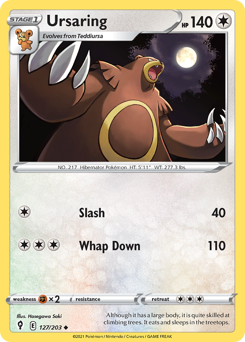 Pokemon Evolving Skies Ursaring - 127